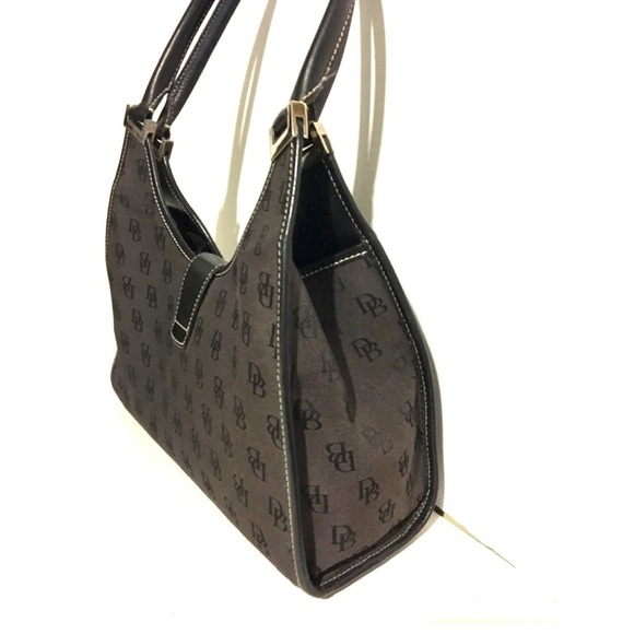 Dooney & Bourke DB signature print canvas Black and Brown Women's Bag - Picture 3 of 8